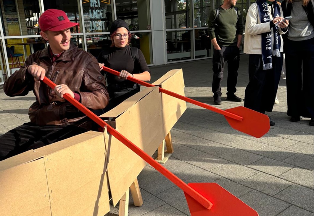 Creatieve studenten aan het werk in Rotterdam